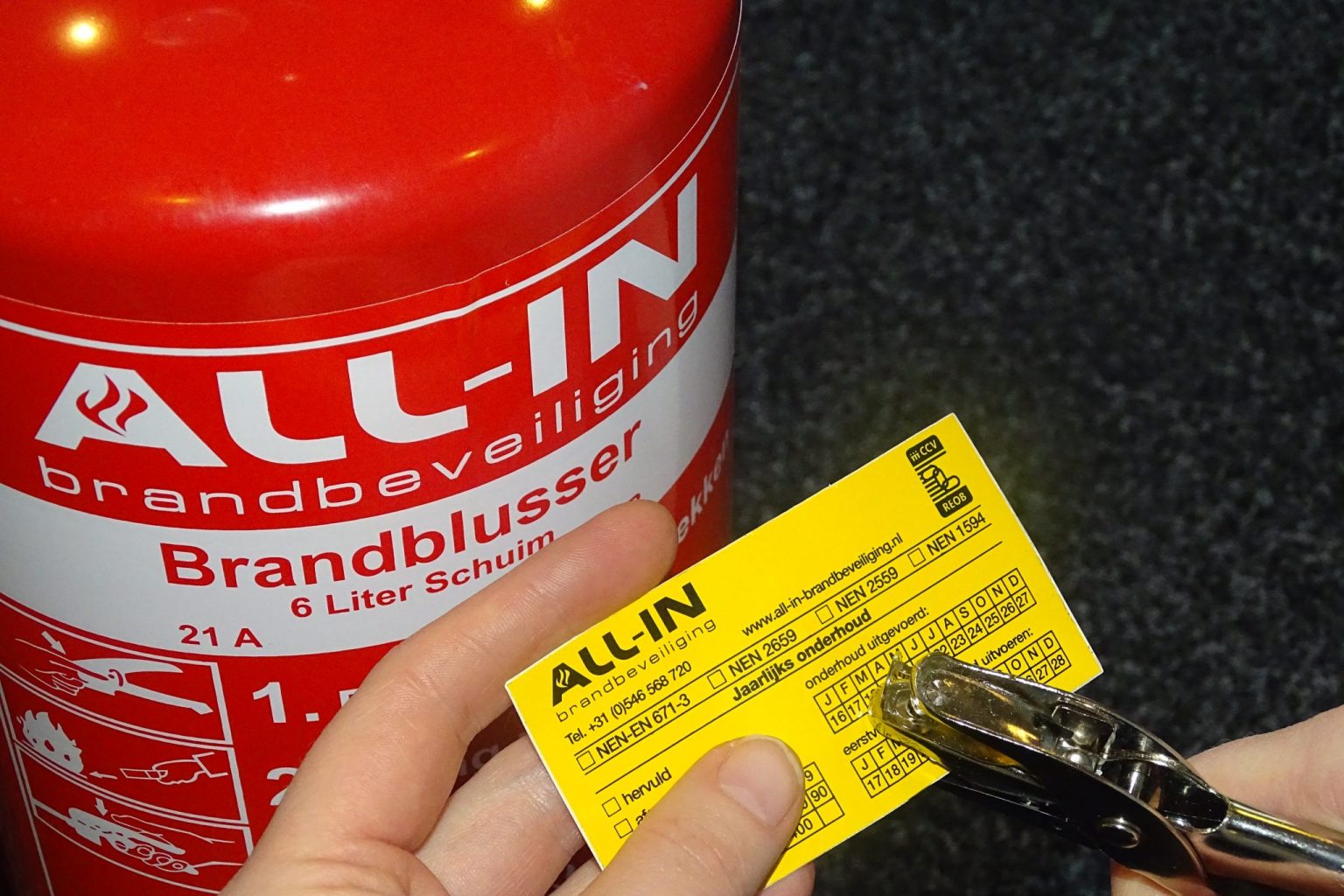 Onderhoud van blusmiddelen